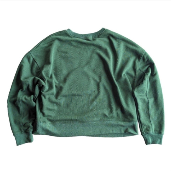 Altar’d State Happy Face Terry Crewneck Sweatshirt Green Retro Y2K Sz S - Picture 5 of 13